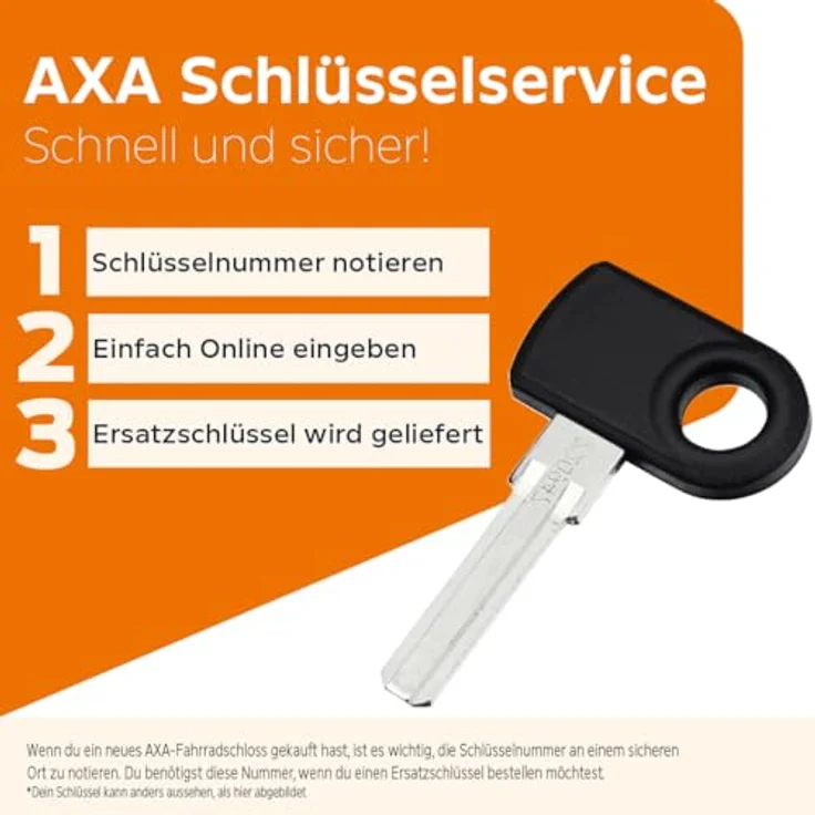 AXA Fold 100, Faltschloss aus gehärtetem Stahl mit Click-in-Funktion und symmetrischem Schlüssel, schwarz – Bild 8