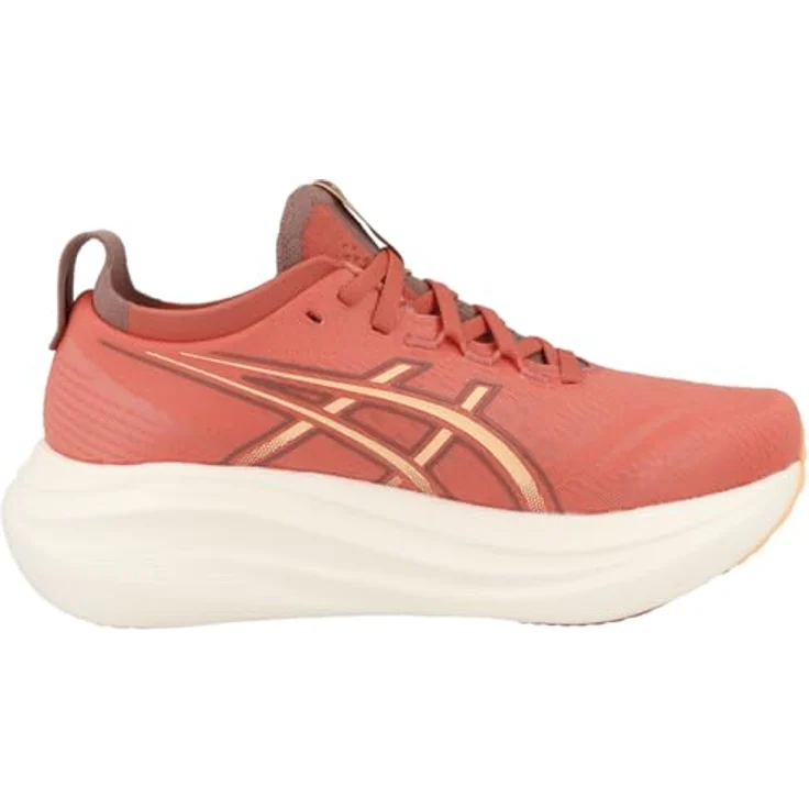 ASICS Performance Gel Nimbus 27, Damen Laufschuhe mit GEL-Dämpfung, Jacquard-Mesh-Obermaterial, Orange-Rot-Pink, Größe 39 – Bild 3