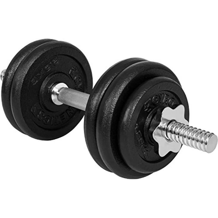 GYRONETICS® Kurzhanteln 30 kg - 2er Set, Hantelscheiben aus Gusseisen, 25 mm, 4 x 1,25kg, 8 x 2,5kg Gewichte, gerändelt - Schwarz – Bild 5