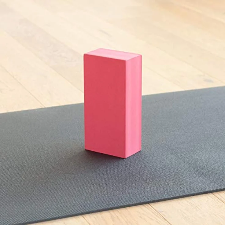 Yogaklotz ASANA BRICK, wein-rot, Yogablock, praktisches Yogazubehör, Yoga Hilfsmittel auch für Anfänger - Preisvergleich – Bild 2