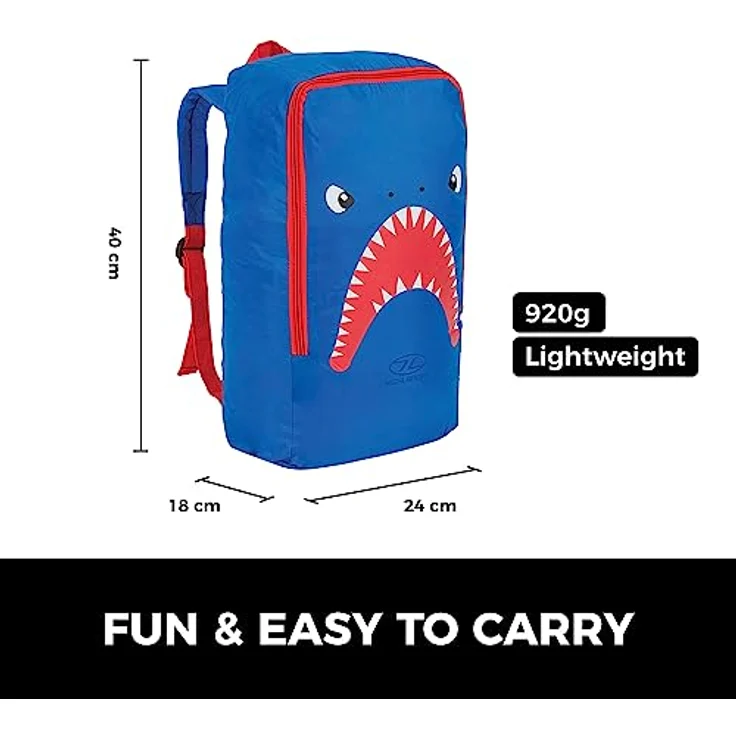 Highlander Kids Creature Schlafsack, Mummy Style Junior für Sommercamping, blau, mit komfortablem Futter und Packsack – Bild 3