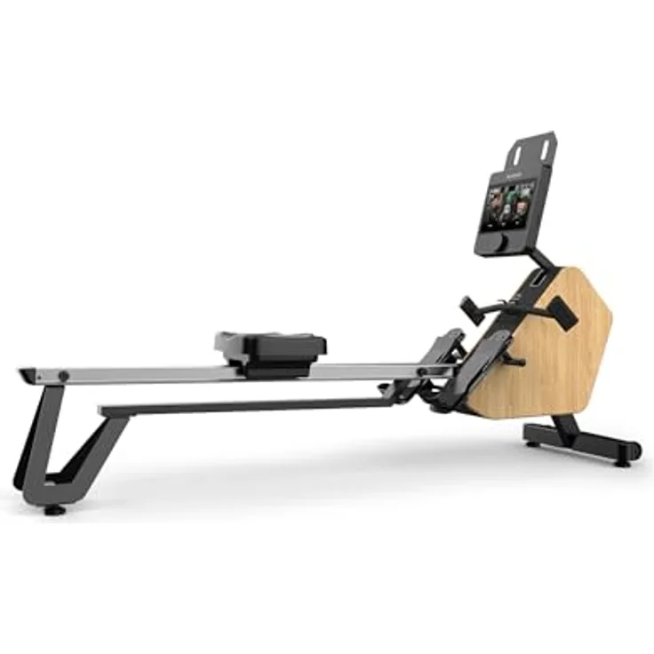 HAMMER Rudergerät RowTech Smart NorsK, edles Holz-Design, 10,1" Touch-Display, 20 Programme, innovativer Rudergriff