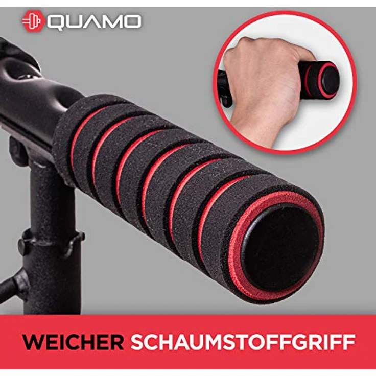 QUAMO BY LAVUR Klimmzugstange für Türrahmen | Stark & rutschfest | Einfache Montage ohne Schrauben | Ideales Home-Workout Equipment inkl. Widerstandsband – Bild 3