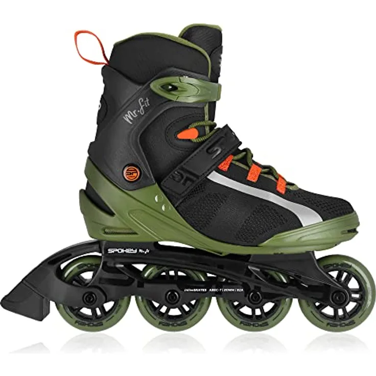 SPOKEY MrFIT Inlineskates für Erwachsene, dreifaches Verschlusssystem, ABEC-7 Carbon Lager, grün, Größen: 41-46