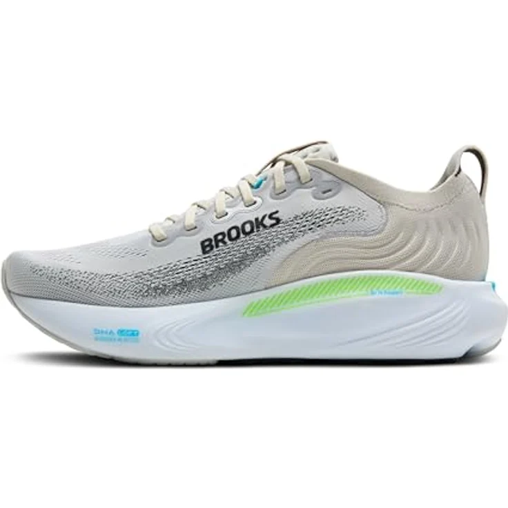 Brooks Adrenaline GTS 25, Herren Laufschuh mit DNA LOFT-Dämpfung, GuideRails™-Support, stabil, Oyster/Green Gecko/Blue, Größe 44 – Bild 5