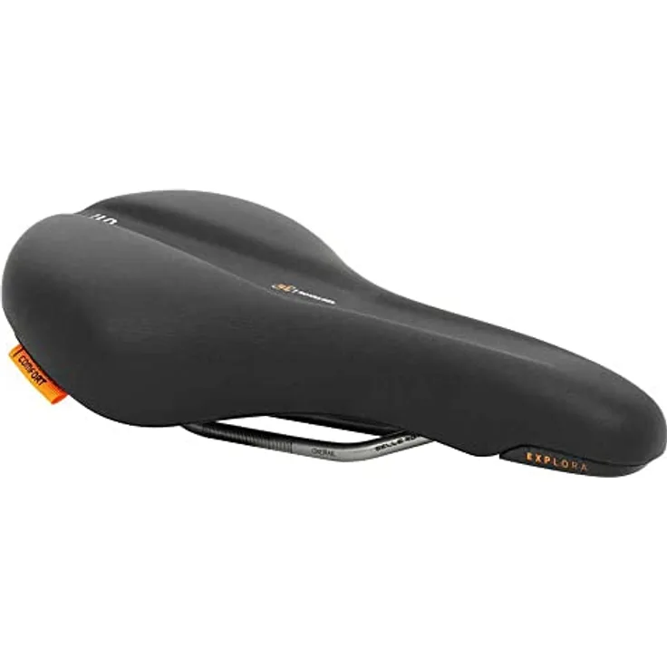 Selle Royal Royal Explora Fahrradsattel, ergonomisch, elastischer Durango-Bezug, schwarz, Einheitsgröße