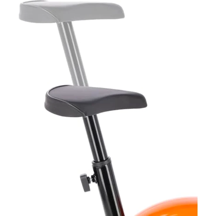 ONE FITNESS RW3011 Heimtrainer Fahrrad, Schwarz/Orange, Mechanischer Widerstand, Tablethalterung, Stufenlose Verstellbarkeit – Bild 6