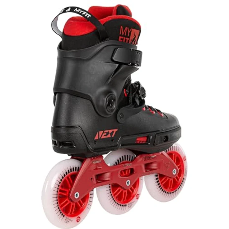 Powerslide NEXT Black Red 110, 3-Rad Inline Skates mit TRINITY-Befestigungssystem und MYFIT Recall Dual-Fit-Fütterung, Größe 39 – Bild 3