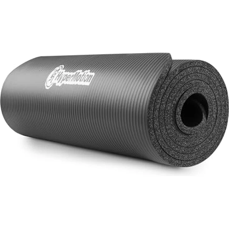 HyperMotion Yogamatte HYP58 YOGA MAT 0.8B, NBR-Schaumstoff, 183x61x0,8 cm, Schwarz, mit Tragegurt – Bild 19