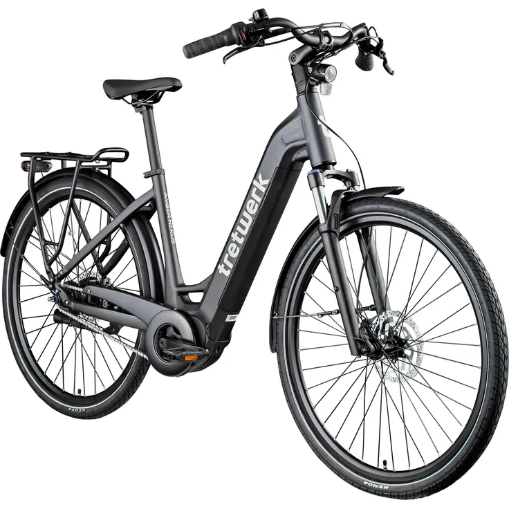 Tretwerk Amber Nexus E-Bike Damen, 28 Zoll Elektrofahrrad mit 550 Wh Akku, Shimano 8-Gang-Nabenschaltung, Tiefeinsteiger für Körpergröße 155 - 185 cm