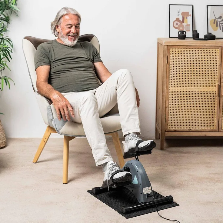 InnovaGoods Elektrischer Pedaltrainer mit Fernbedienung, 12 Geschwindigkeitsstufen, LCD-Zähler und rutschfester Matte