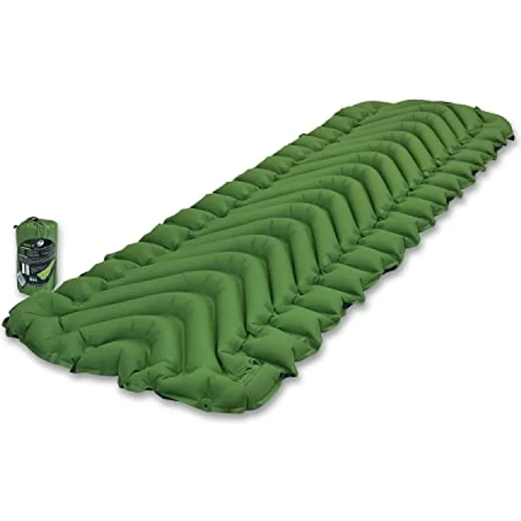 Klymit Unisex's Static V Sleeping Pad, Green, Lightweight Inflatable Camping Mat