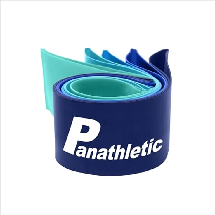 Panathletic Fitnessbänder 5er Set – 5 Widerstandsstufen, Übungsanleitung, E-Book auf Deutsch, Tragebeutel – Hochwertige Naturlatex Gymnastikbänder – Bild 4