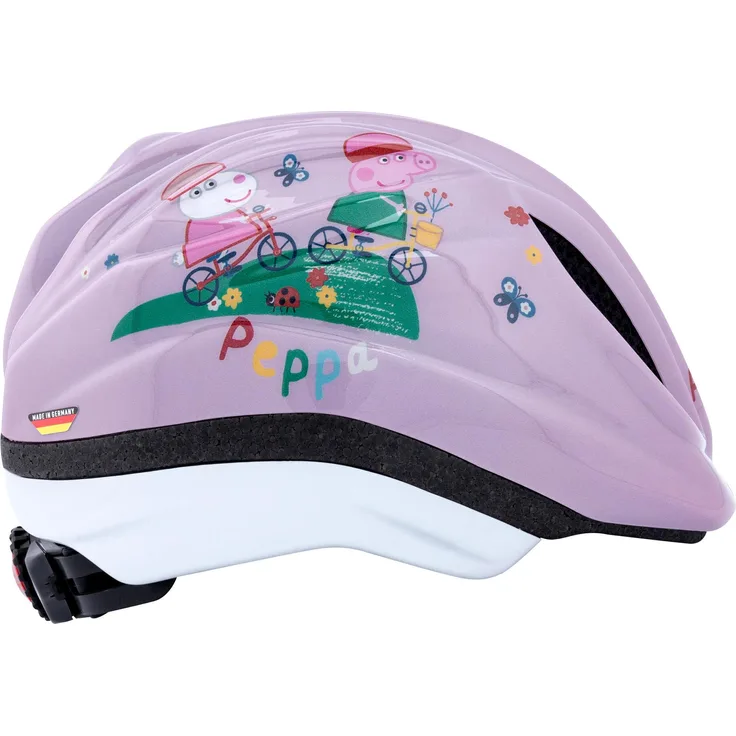 Bike Fashion Kinderhelm Peppa Pig, mit Kinnpolster und Quicksafe System, pink mit 5 Ventilationsöffnungen