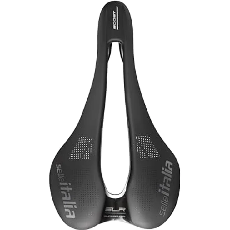 Selle Italia SLR Boost TM Superflow, Fahrradsattel mit klassischem SLR-Design, Gel-Polsterung und Carbonfaser-Schale - Größe L3, Schwarz – Bild 2
