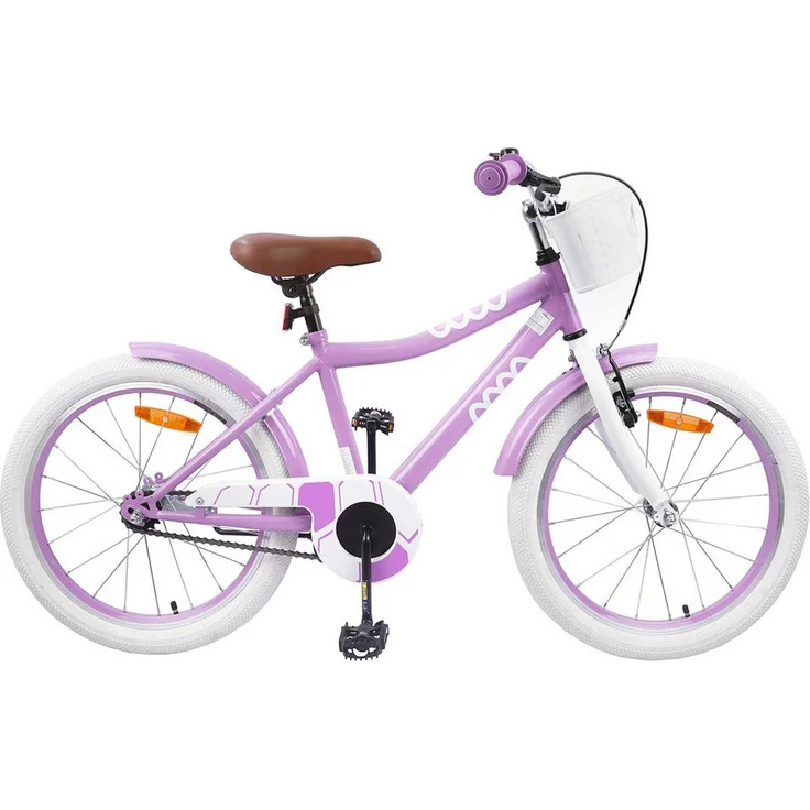vidaXL Kinderfahrrad 18 Zoll für 5-7 Jahre alt, Lila, mit Laufradgröße 123 x 51 x 78 cm, max. Gewicht 50 kg