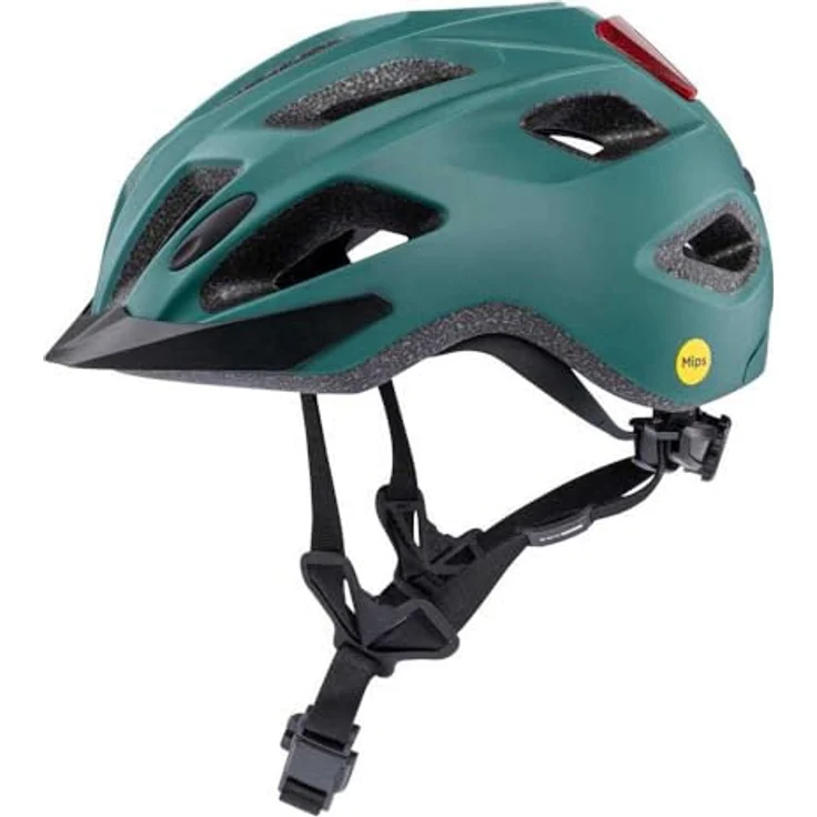 Contec City-Fahrradhelm "Abbey MIPS", grüner Urbanhelm mit MIPS-Technologie, Safety LED und reflektierenden Gurten – Bild 1
