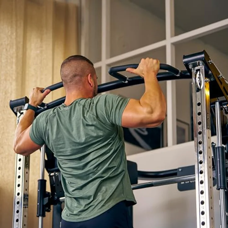 HAMMER Kraftstation Autark FT3, Multipresse für zu Hause mit Doppel-Seilzugsystem, 2 x 80 kg Gewichtsblöcke und umfangreichem Zubehör-Set für effektives Ganzkörpertraining – Bild 3