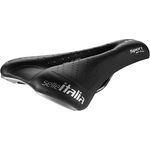 Selle Italia SPORT Gel Flow, Fahrradsattel für Stadt- und Trekkingräder, mit anatomischem Loch, Gelfüllung und FEC-Legierung Schiene, Größe S2, Schwarz