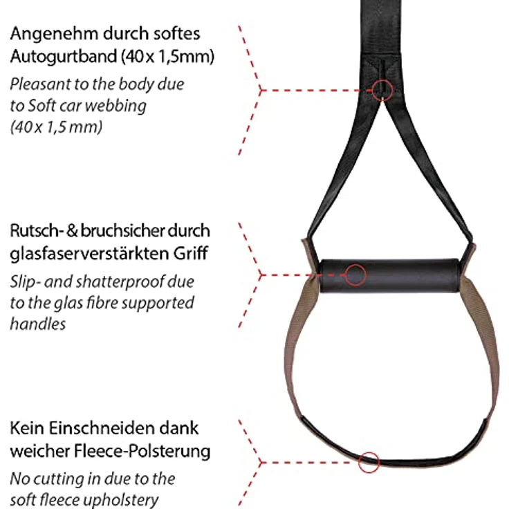 Variosling® Schlingentrainer mit Türanker Military Force Tactical grün kaki - Designed in Germany Suspension Trainer Functional Trainer – Bild 5
