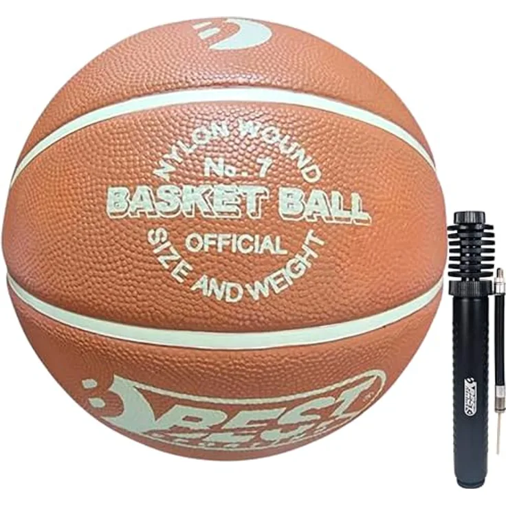 Best Sporting Basketball Größe 7 I unaufgepumpt I robuster Outdoor Basketballs I Naturlatex & cellularem Gummi I Erwachsene & Kinder I leistungsstark & strapazierfähig - Blau