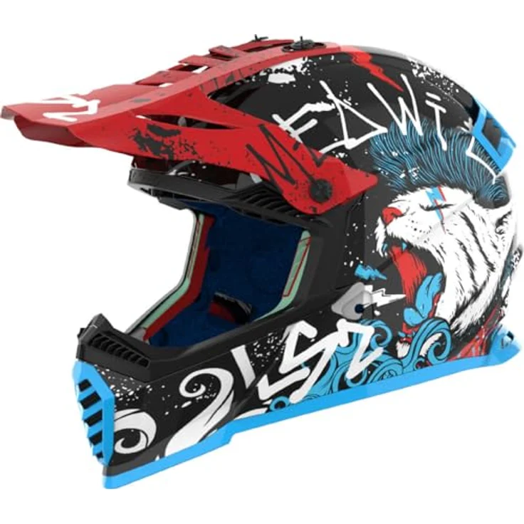 LS2 Kinder-Crosshelm MX437 Fast Evo II Mini Starmaw, KPA-Material, mit doppelt D-Verschluss und Notfall-Auslösesystem, homologiert 06 – Bild 2