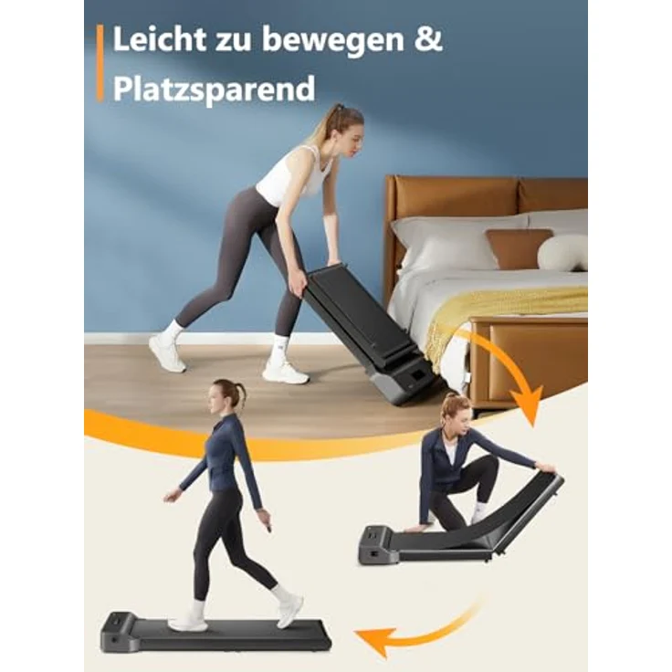 Walkingpad Z1 Laufband Klappbar, Walking Pad 1-6 km/h mit Fernbedienung und LED-Anzeige, Kompaktes und Leises Laufband Schreibtisch für Zuhause Büro, 180-Grad faltbares Design - WALKINGPAD. – Bild 2