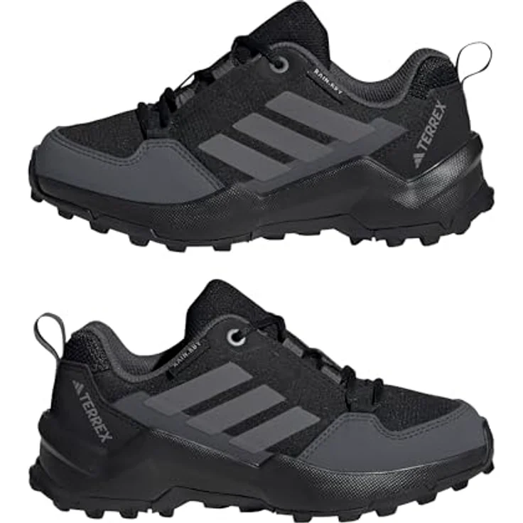 adidas JI0917, Laufschuhe für Jungen mit wasserdichtem Obermaterial und dämpfender EVA-Zwischensohle, schwarz – Bild 6