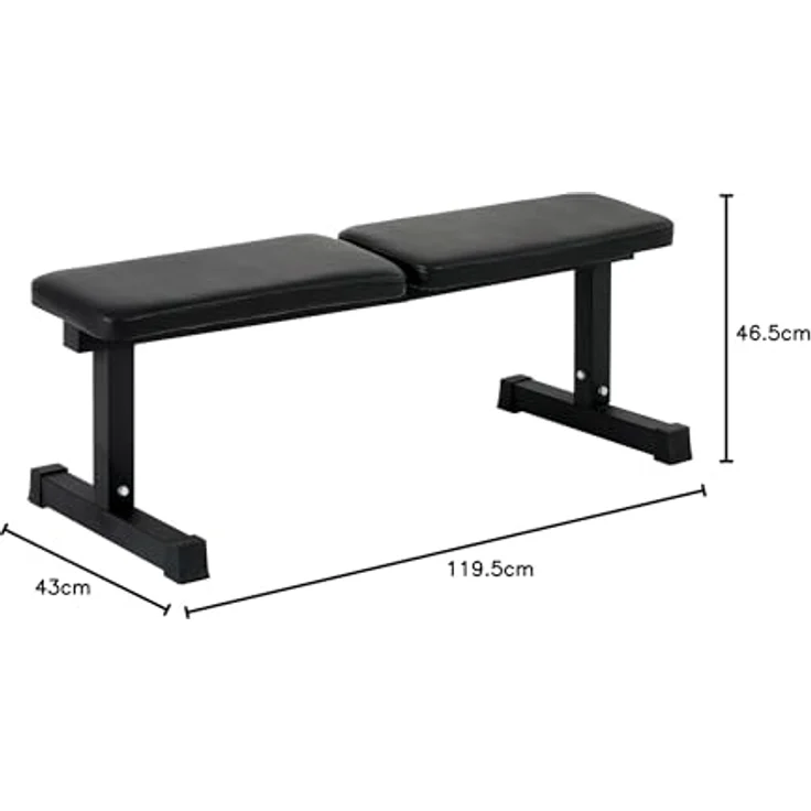 Rebel Flachbank Trainingsbank, robuste Bauweise mit ergonomischem Design, 120kg Belastbarkeit – Bild 7