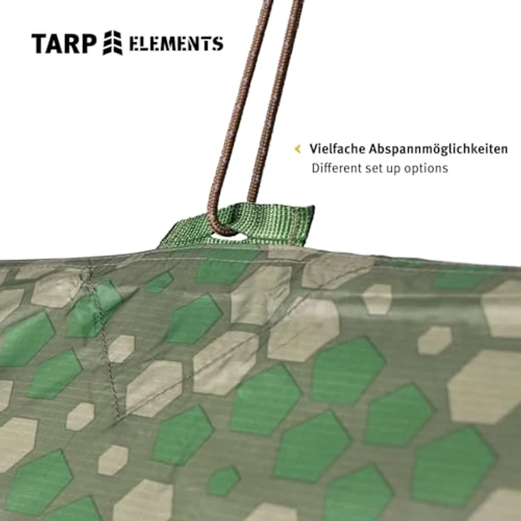 Wechsel Tarp, 290 x 290 cm Plane für verschiedene Anwendungen, Camouflage-Muster, 0.97 kg – Bild 7