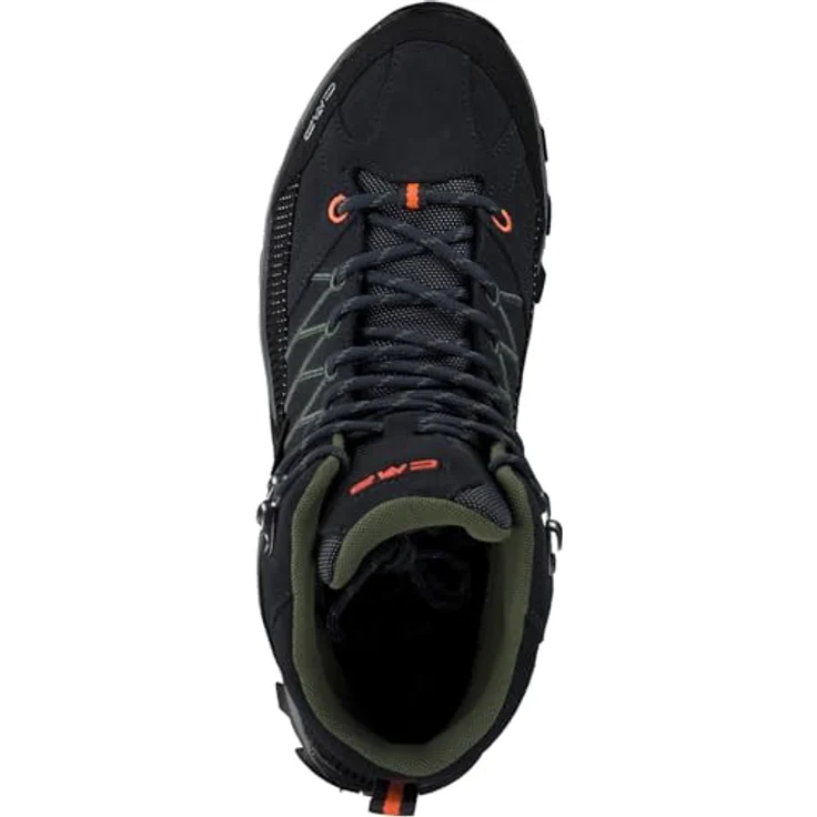 CMP Rigel MID 3Q12947, Herren Trekking Schuhe aus Wildleder mit TPU-Beschichtung und FullOn Grip Gummisohle, schwarz – Bild 7
