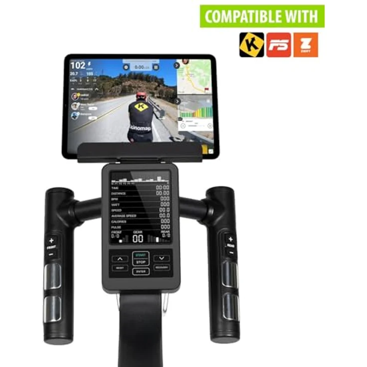 VirtuFit Etappe 2.0i Speed Bike Indoorbike - Heimtrainer Fahrrad - Fitnessbike Zuhause, matzschwarz, kompatibel mit Zwift, Kinomap und Fitshow – Bild 4