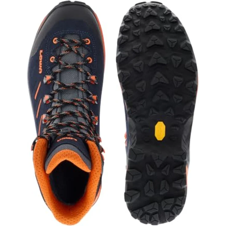 LOWA RANDIR GTX MID, Halbhohe Trekkingschuhe mit GORE-TEX Membran, Navy/Orange, für Herren – Bild 7