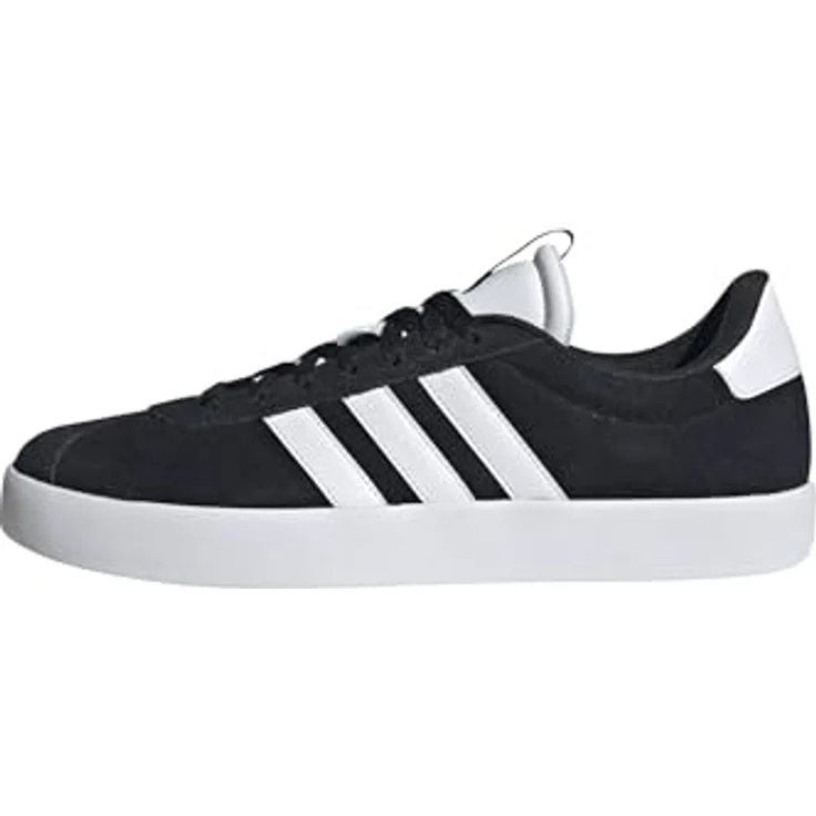 adidas VL Court 3.0 ID6278, Laufschuhe aus weichem Leder mit vulkanisierter Gummiaußensohle, schwarz/weiß – Bild 1