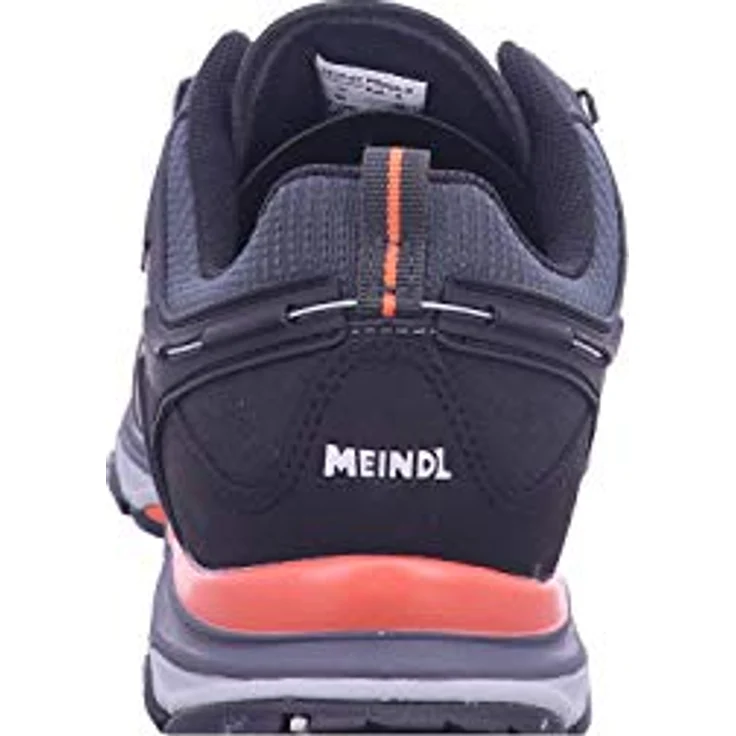 Meindl Ontario GTX Men, Wanderschuhe Größe UK 8,5, wasserdicht und atmungsaktiv, schwarz/orange – Bild 4