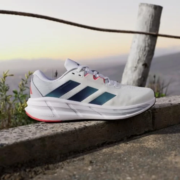 adidas Laufschuhe JQ5081 für Herren, atmungsaktiv, neutral, Cloud White/Core Black/Pure Ruby – Bild 3