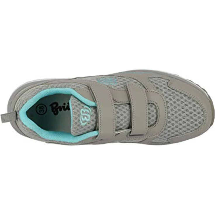 Brütting Damen Laufschuhe Halbschuhe, flacher Absatz 2 cm, Klettverschluss, Grau, Größe 36 – Bild 5