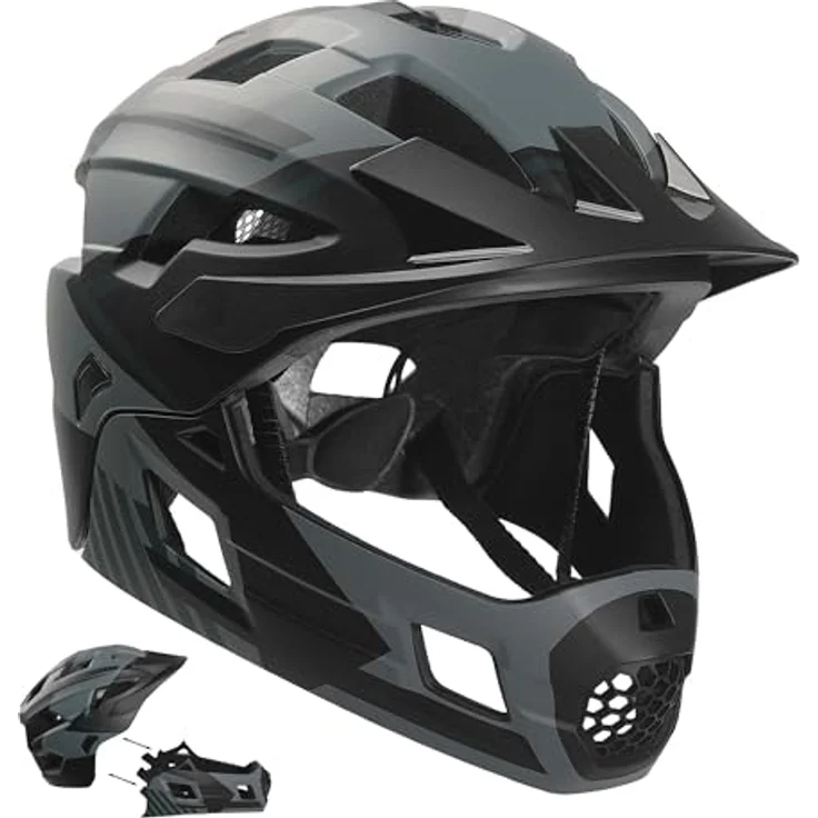Crazy Safety Titan Fullface, Velohelm mit maximalem Schutz, gepolstertem Innenleben und innovativem Design – Bild 1