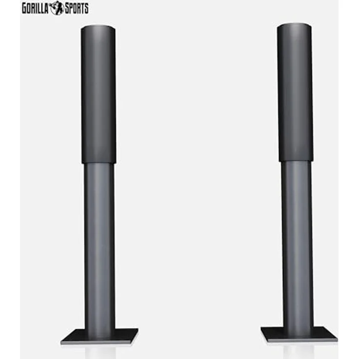 GORILLA SPORTS Klimmzugstange Dip-Station, Wandmontage, 350kg Belastbar, mit Griffen 51cm, Stahl, Schwarz – Bild 2