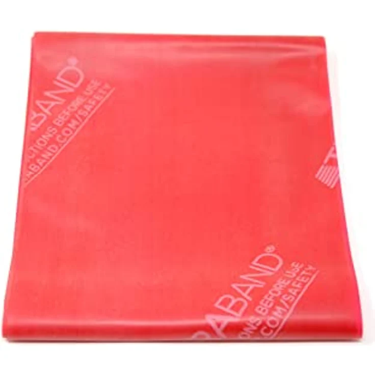 THERABAND Original Übungsband, Widerstandsband in Rot, 2,5m für flexibles Training überall – Bild 2
