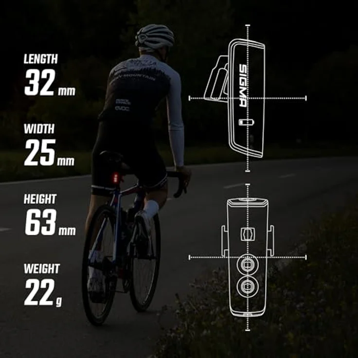Sigma AURA 100 & BLAZE LINK, Fahrradlichtset mit 100 Lux und Bluetooth-Verbindung, Schraub-Halterung – Bild 6