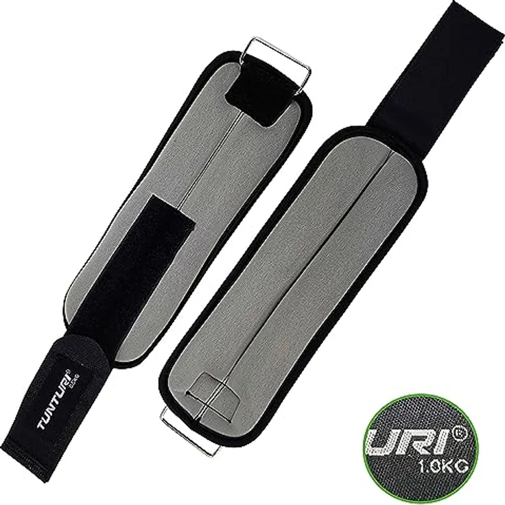 Tunturi 2er Set Gewichtsmanschetten für Handgelenk und Knöchel, 0,5 kg, Neopren, für Training, Yoga, Pilates, Joggen