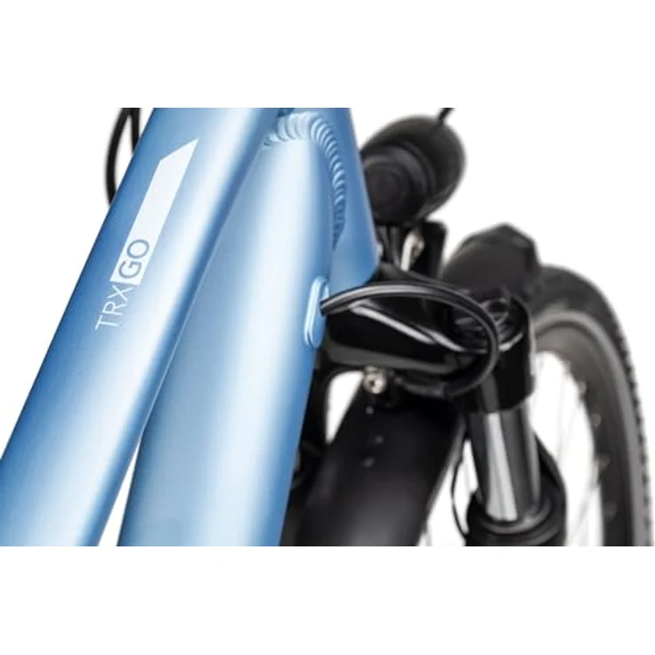 2R Manufaktur TRX GO Trapez Citybike, 28 Zoll, mit SR Suntour Federgabel, hydraulischen Scheibenbremsen und Nabenschaltung, hellblau, 56 cm – Bild 7