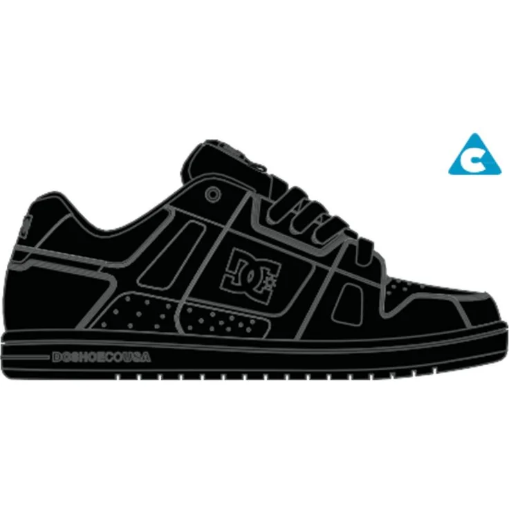 DC Kids Schuh Stag, Laufschuhe für Kinder aus Leder, schwarz, Größe 5 (36)