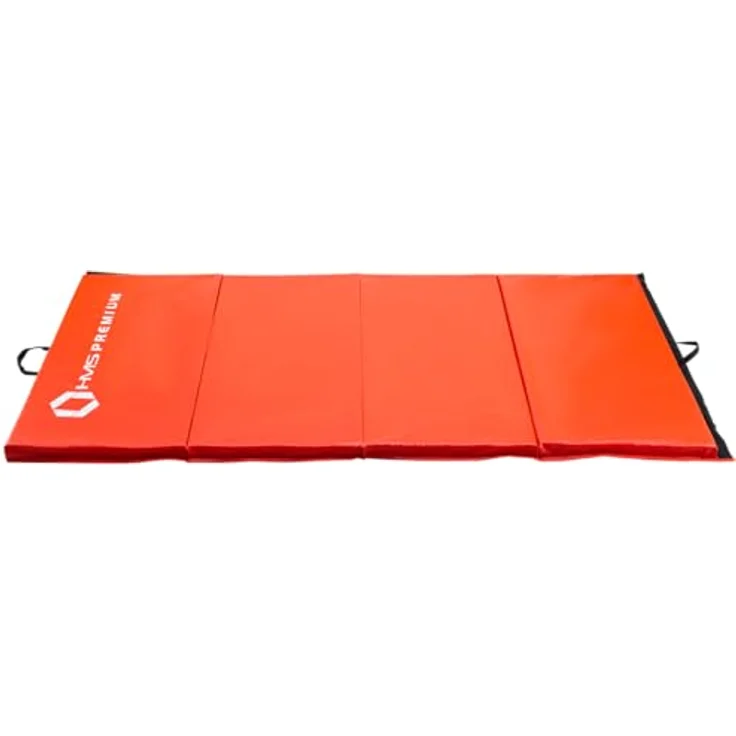 HMS Premium MGS01 Gymnastikmatte, 240 cm klappbar mit 5 cm dicker Polsterung, ideal für Yoga und Sport, rutschfest und wasserbeständig – Bild 1