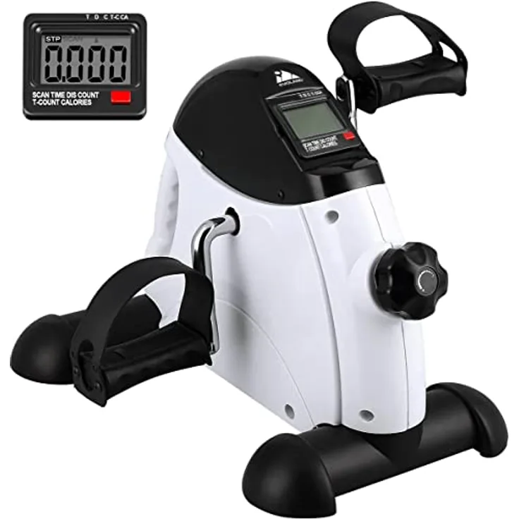 EVOLAND Heimtrainer Mini Fitnessbike, Arm und Beintrainer Pedaltrainer mit LCD Display, Hometrainer Fitnessgerät für Zuhause Büro