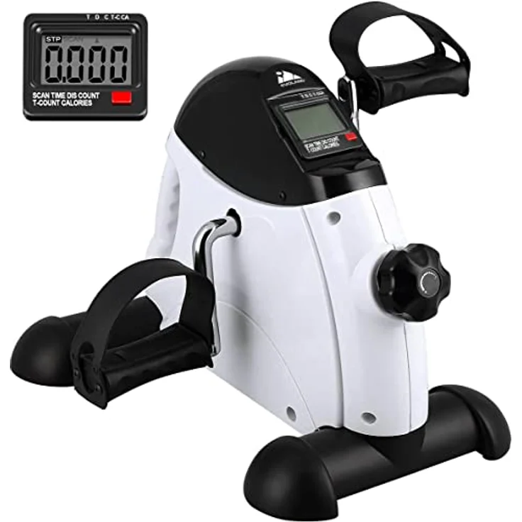 EVOLAND Heimtrainer Mini Fitnessbike, Arm und Beintrainer Pedaltrainer mit LCD Display, Hometrainer Fitnessgerät für Zuhause Büro – Bild 1