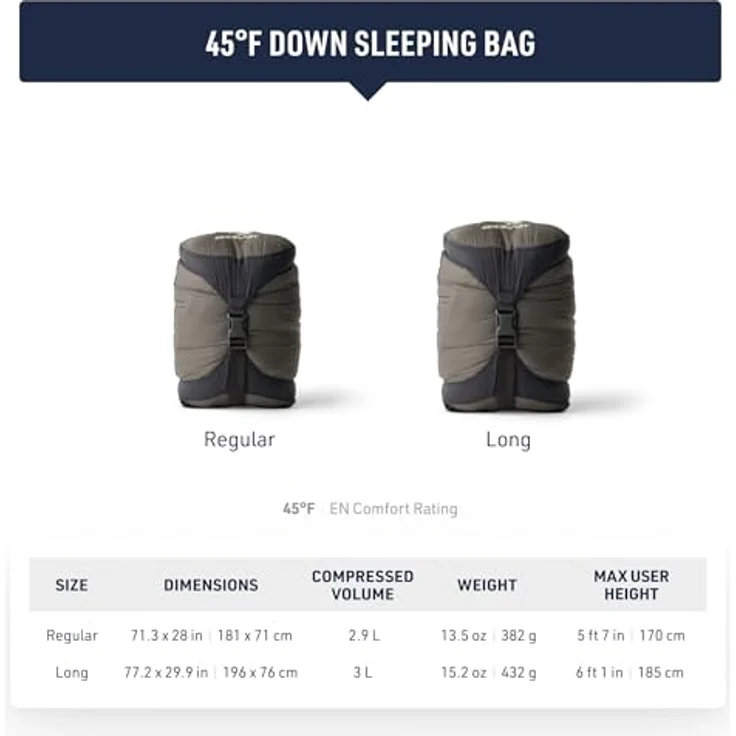 Sea To Summit Spark 7C, Daunenschlafsack für Frauen, 196 cm, 850+ RDS-zertifizierte Gänsedaunenfüllung, PFC-frei, wasserabweisend, technischer Reißverschluss – Bild 6