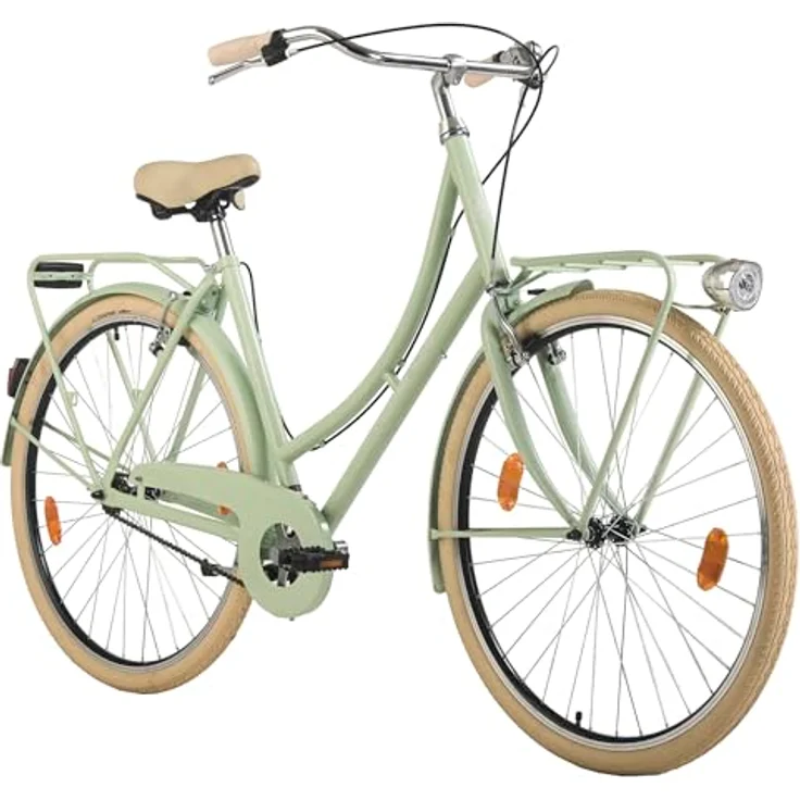 HOLLANDIA Hollandrad Damen 28" Feelgood Singlespeed Mint RH 53 cm - Damen-Cityfahrrad mit frischem mint Design und LED-Beleuchtung – Bild 1