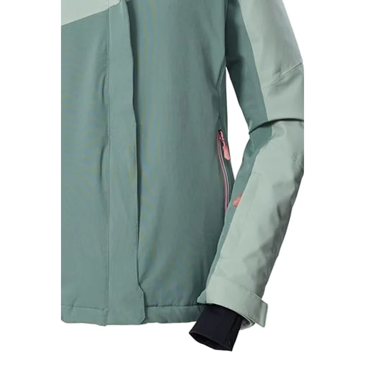 Killtec KSW 26 WMN SKI JCKT, Damen Skijacke mit Colourblock-Design, wind- und wasserdicht, mintgrün, Größe 44 – Bild 5